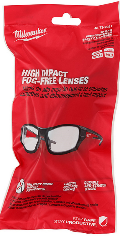 Milwaukee 48-73-2021 Clear Safety Glasses 1 or 2 Pair - Gallery 2