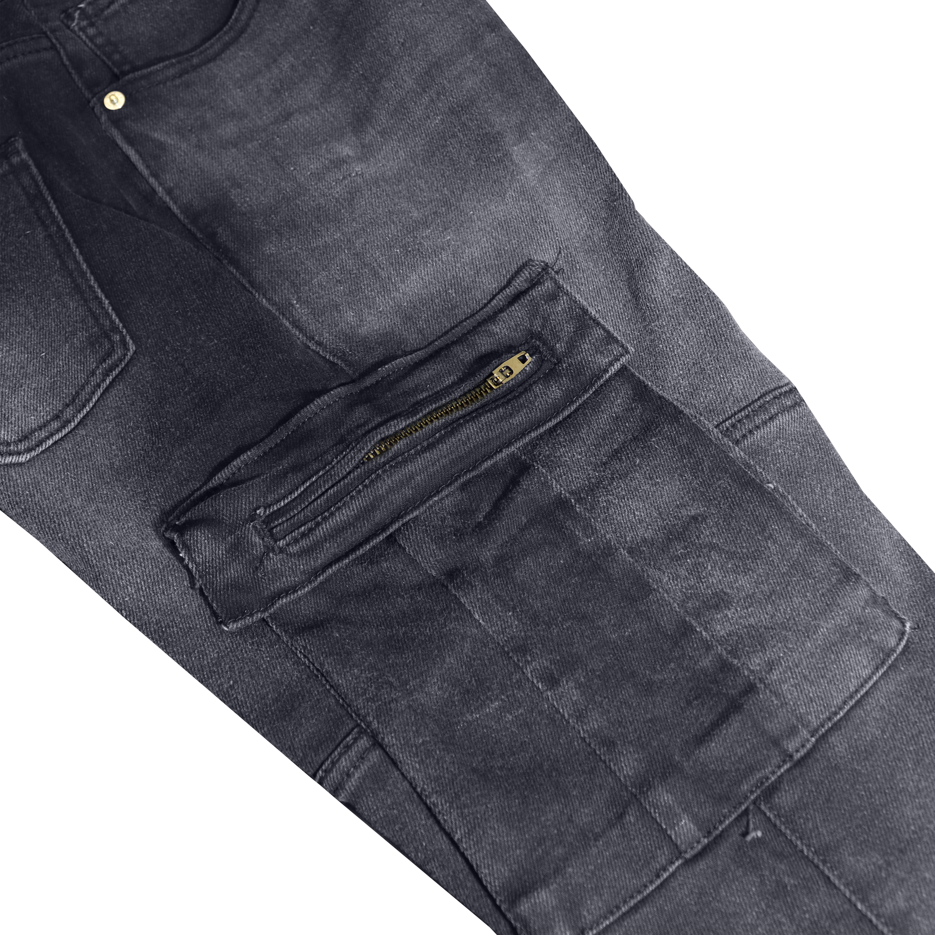 Men's Stretch Cargo Denim Jeans (30-42) - Gallery 44