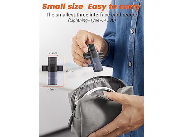 ZOIOT Memory Card Reader with Three Connect