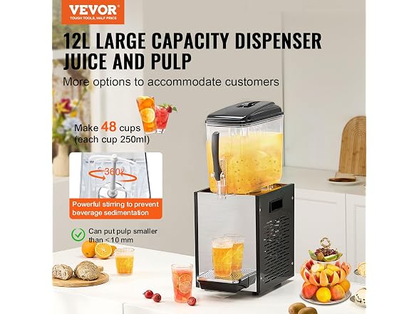 Commercial Beverage Dispenser, 12 L / 12.7