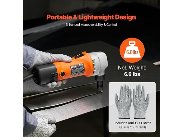 Sheet Metal Nibbler, 550W Powerful 2200 RPM High