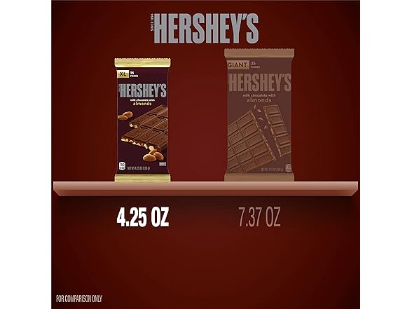 Hersheys Milk Choc with Almonds XL 12ct