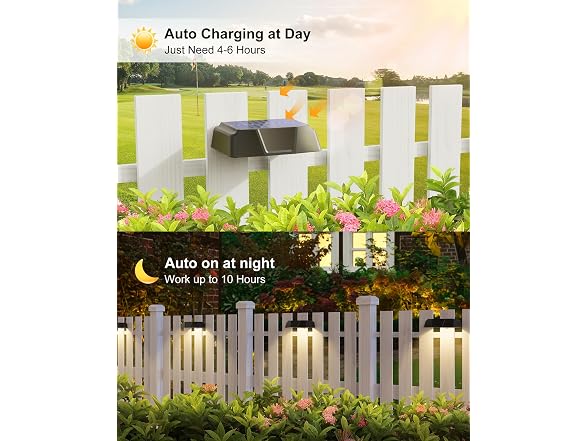 Brightown 6 Pack Solar Fence Lights