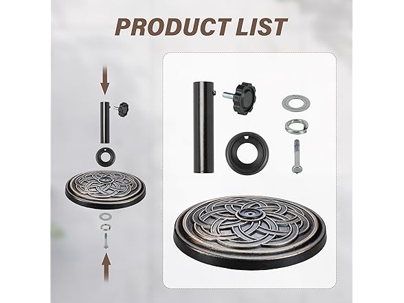 Simple Deluxe HealSmart 24.2 lbs Heavy Duty Umbrella Base