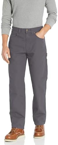 Amazon Essentials Men's Relaxed-Fit Carpenter Utility Pant with Tool Pockets, Grey, 36W x 29L