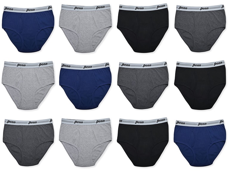 Penn Mens Performance Briefs, Boxer Briefs or Woven Boxers - 12-Pack Athletic Fit Breathable Tagless Underwear