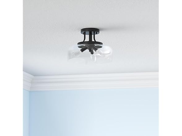 TOBUSA B0BDFDJBQ5 3-Light Black Ceiling Light