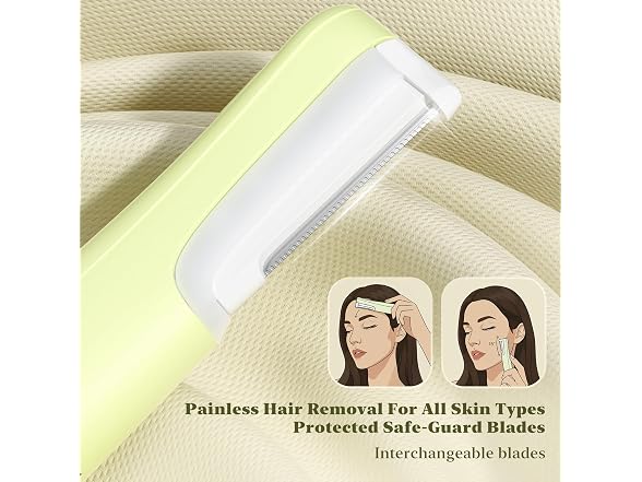 BNU Sonic Dermaplaning Tool LED 10 Blades Green