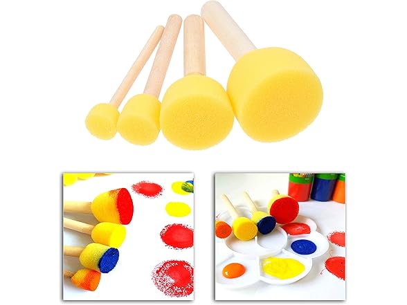 Kare & Kind 30 pcs Round Sponges Brush 