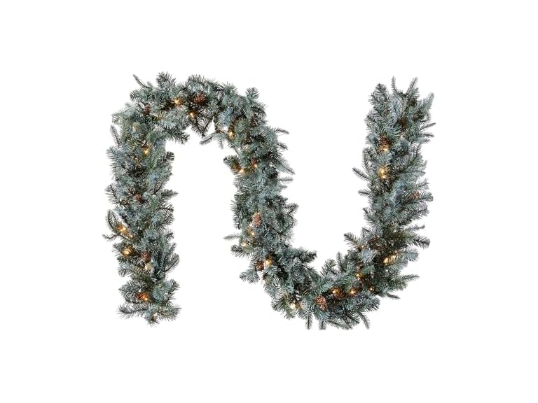Pre-Lit 9Ft Artificial Christmas Garland