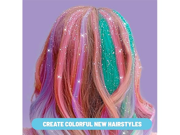 Claire's Hair Chalk & Glitter Styling Kit, 13-Piece