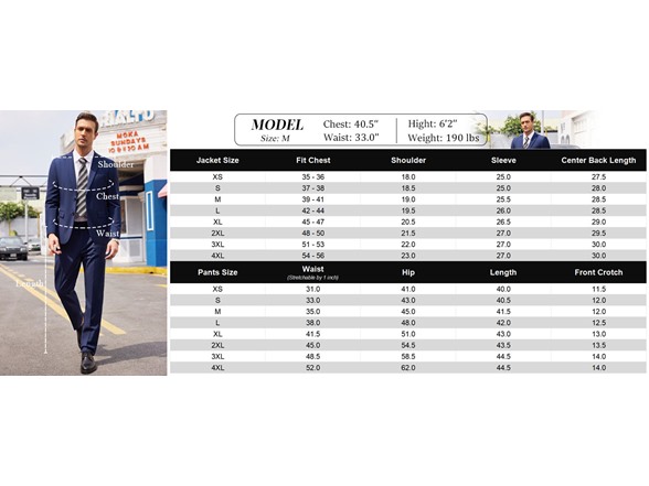 Men’s 2PC Classic Fit Dress Suit