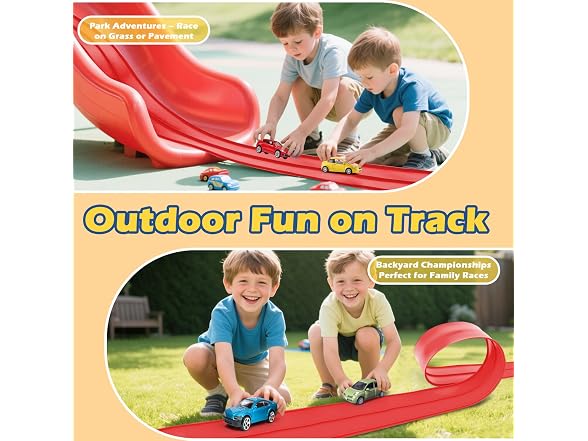 INKZOO Flex Track Flexible Race Track for Kids