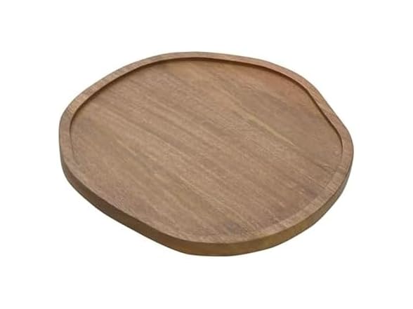 Cora Organic Shaped Lazy Susan Turntable, 14 Inch