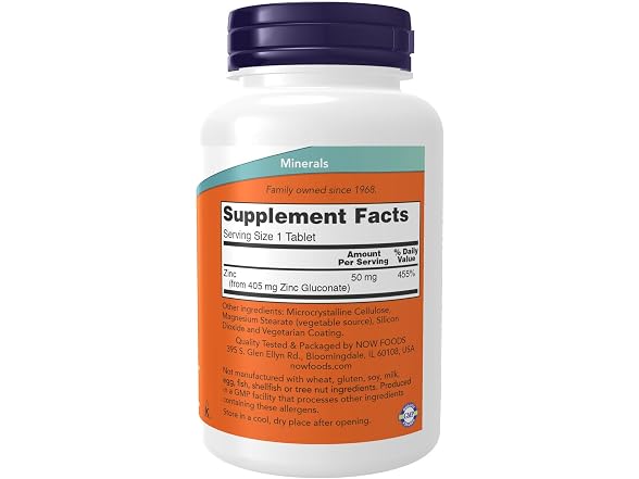 Zinc 50mg 250 Tablets