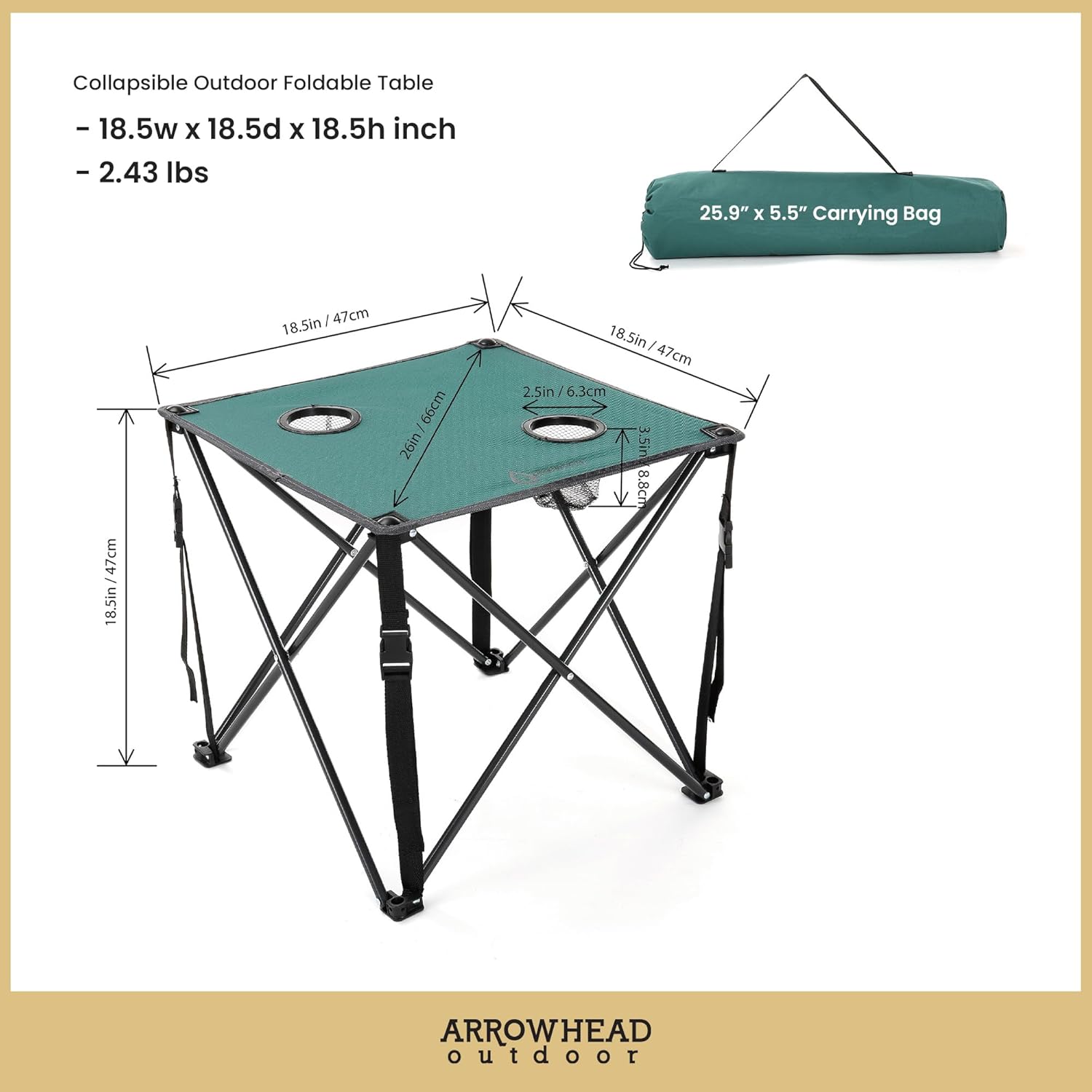 ARROWHEAD OUTDOOR 26" Table - Gallery 21