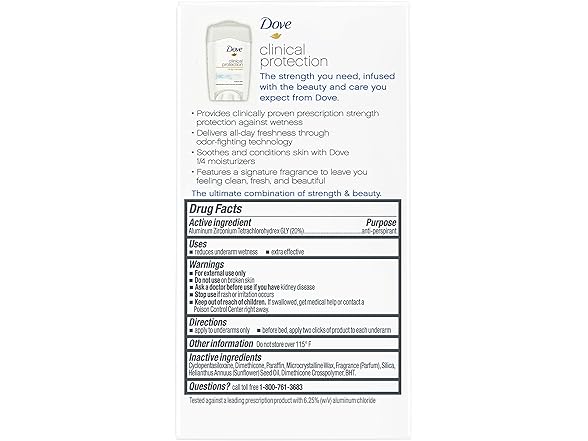 Dove Clinical Protection Deodorant Original 1.7oz