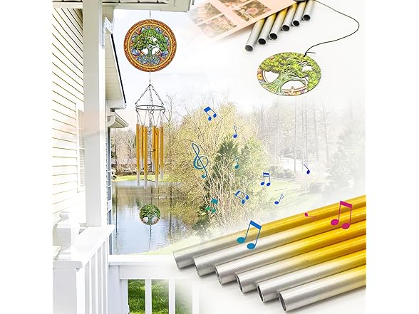 DKJOCKY Wind Chimes with Tree of Life