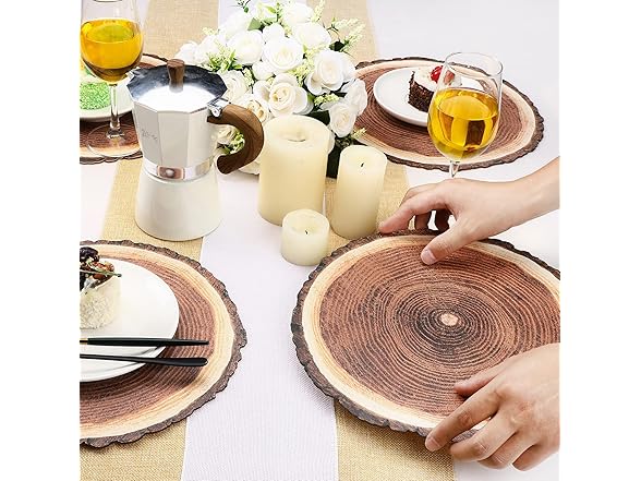 6 Pcs 12" Wood Table Centerpieces