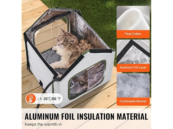 VEVOR Small Heated Cat House