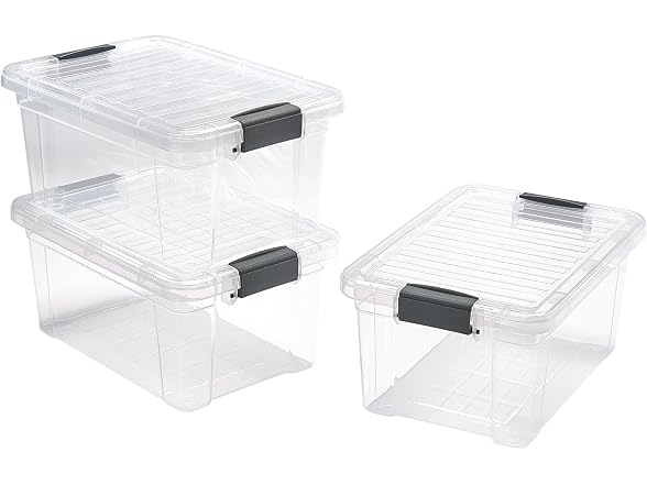 Simplify 3 Piece 3.2LT Clear Storage Container Set