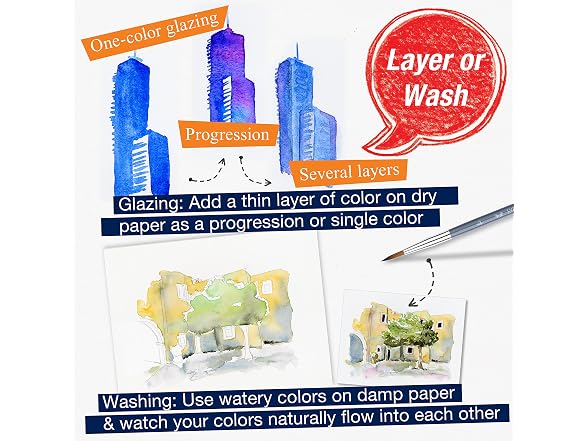 Faber-Castell Watercolor Paint Set - 12 Liquid Paint Tubes