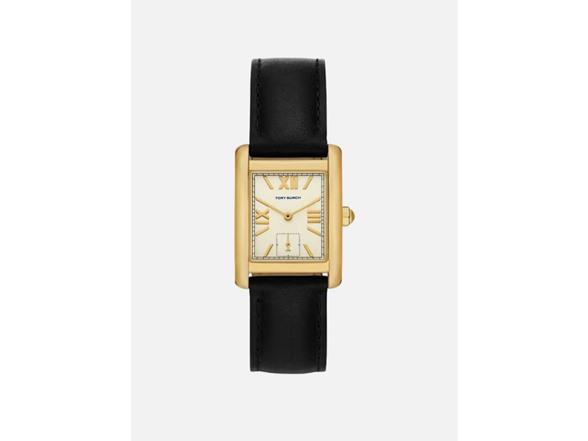 Tory Burch Women's The Eleanor Black Leather Watch