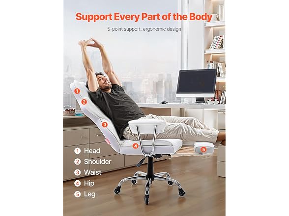 VEVOR Reclining Office Chair with