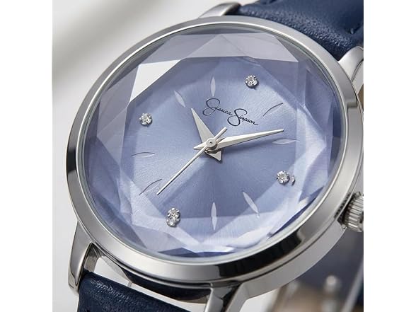 Jessica Simpson Leather Watch Round Dial