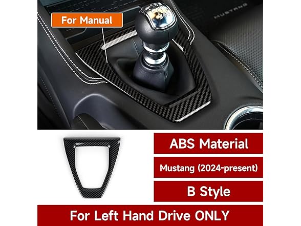 Console Gear Shift Cover Mustang 24-25