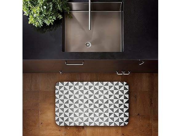 Mediterranean Squares Geometric Anti-Fatigue Floor Mat
