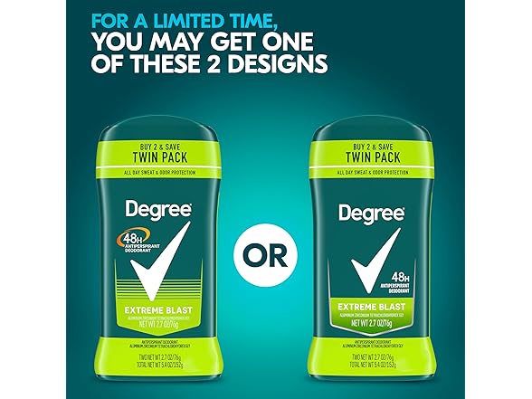 Degree Degree Men ExtremeBlast 2.7oz 2pk HPC