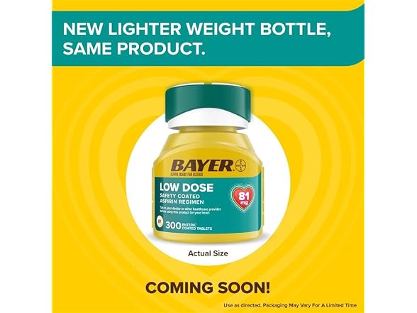 Bayer Aspirin Low Dose 81 mg Enteric Coated