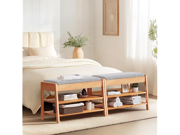 PARTPHONER Shoe Rack Bench with Storage