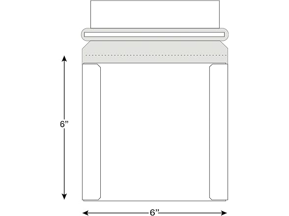6x6 Rigid Paperboard Mailers, 15 Pack - Self-Seal Stay Flat Envelopes
