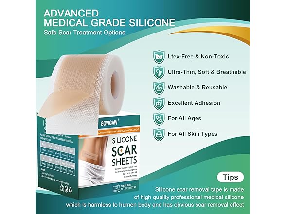 Gowgaw Medical Grade Silicone Scar Sheets