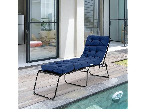 GRAFFY Patio Chaise Lounge Cushion, 72" x 22" x 4"