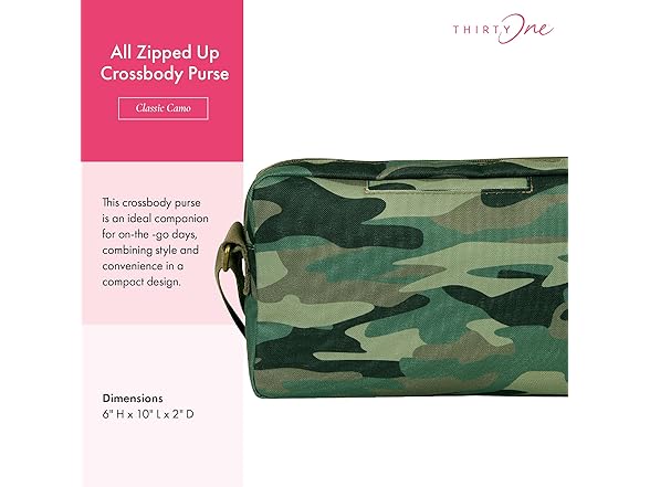 THIRTY-ONE Gifts All Zipped Up Crossbody