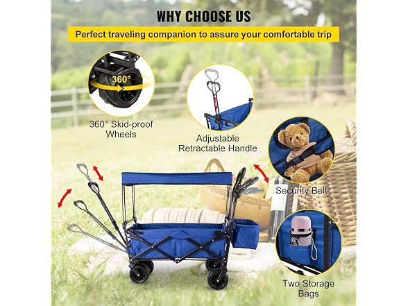 Extra Large Collapsible Garden Cart with