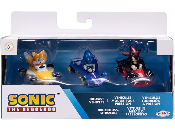 Sonic The Hedgehog 1:64 Die-cast Vehicles 3-Pack