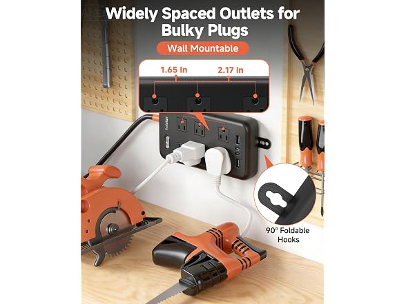 iwister Outdoor Power Strip IPX6 6FT
