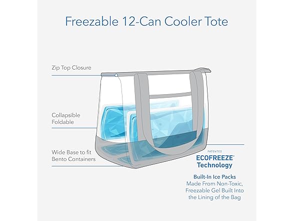 PackIt Freezable 12-Can Cooler Tote