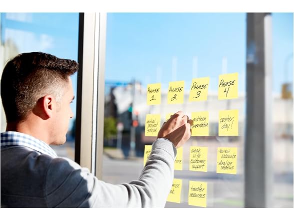 Post-it 100% Recycled Super Sticky Notes, 3 x 3 in, Canary Yellow, 12 Pads