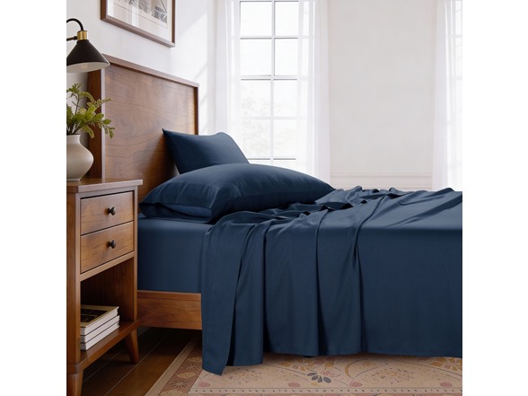 Kathy Ireland Lyocell & Linen Cotton 4PC Sheet Set
