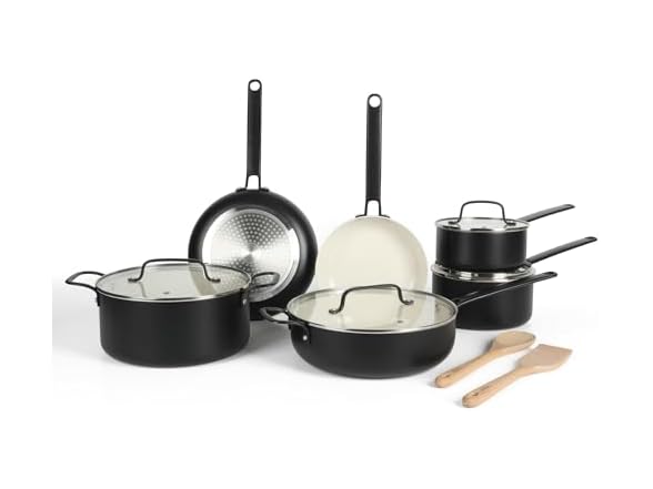 Martha Stewart Ceramic Interior 12 Piece Cookware set