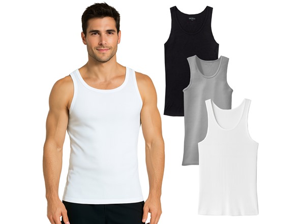 Mens Ribbed Classic Tank Tops (S-2XL)