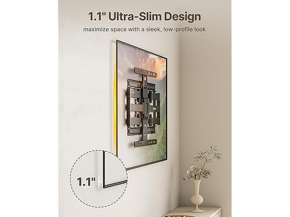 monTEK 1.1" Ultra Slim TV Wall Mount | 37-75"
