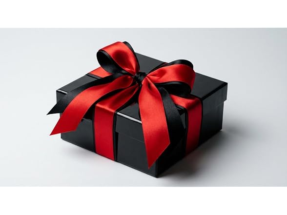 Tiergrade Red and Black Satin Ribbon 1 Inch x 4