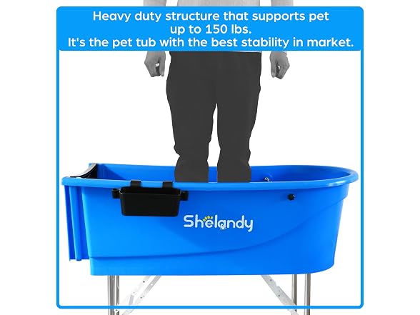 SHELANDY 45" Pet Grooming Bathtub Dog Wash S
