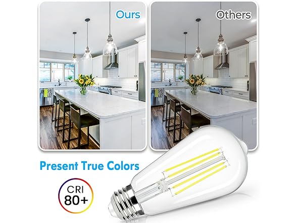 Brightever B0DHGKFF9D 4-Pack Vintage LED Edison Bulb